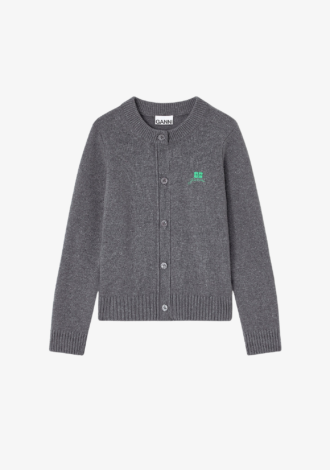 Grey Wool Mix Cardigan