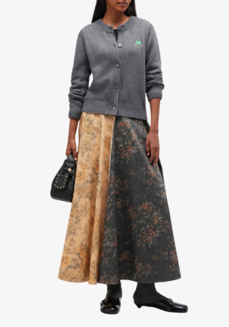 Grey Wool Mix Cardigan