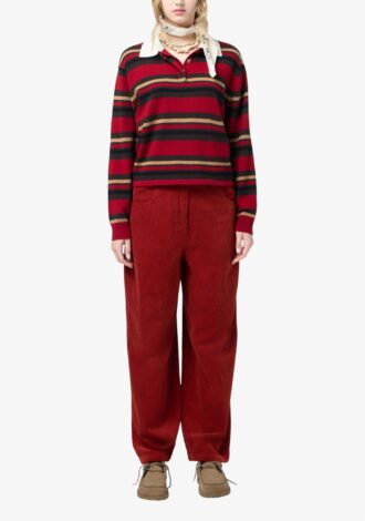 Cropped Striped Rugby