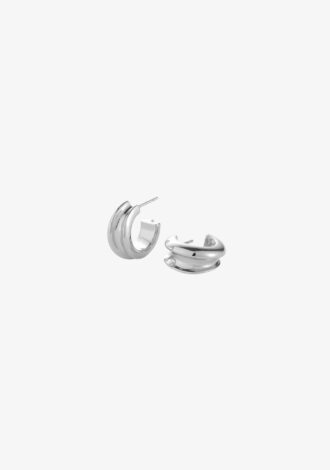 Mini Lennon Hoop Earrings Silver