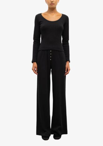 Pointelle Boxer Pant Black