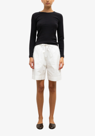 The Pointelle Slim Fit Long Sleeve Black