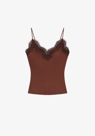 Presley Satin and Lace Camisole Top
