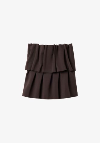 Sculpted Tube Top Chocolate Brown