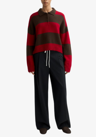 Striped Polo Shirt Mocha