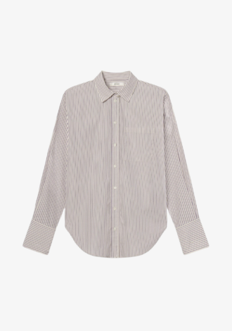 The Striped Boy Shirt In Aubergine Multi