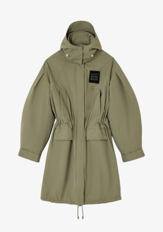 Green Tri-Layer Parka Coat