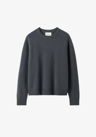 Boyfriend Crew Neck Sweater Anthracite