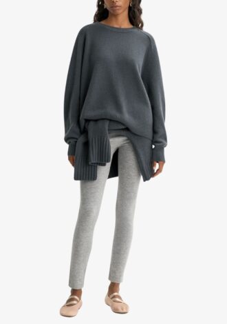 Boyfriend Crew Neck Sweater Anthracite