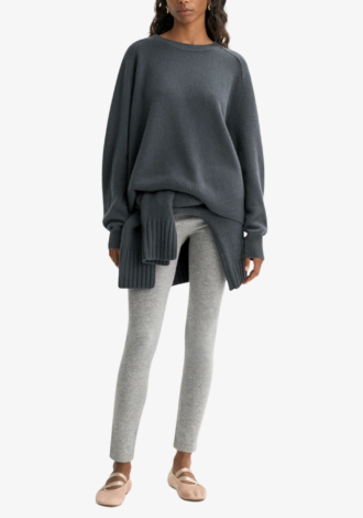 Boyfriend Crew Neck Sweater Anthracite