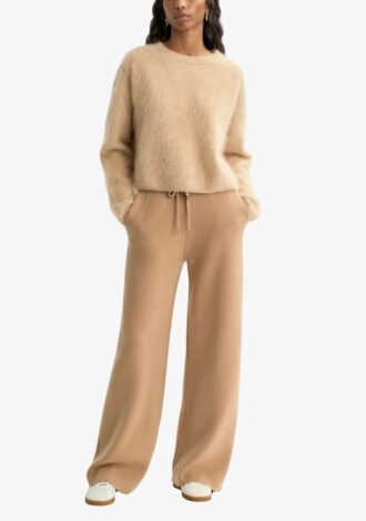 Brushed Crew Neck Sweater Camel