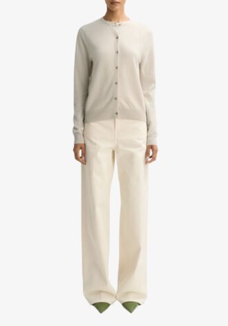 Fine Knit Cardigan Chalk