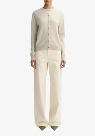 Fine Knit Cardigan Chalk