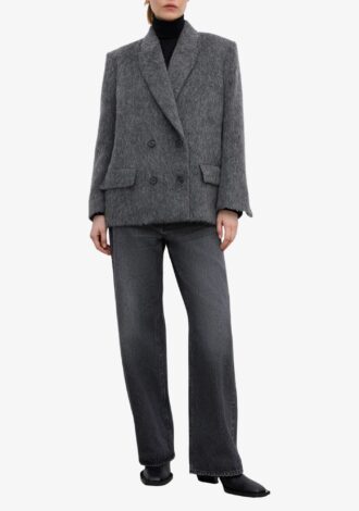 Double Breasted Brushed Jacket