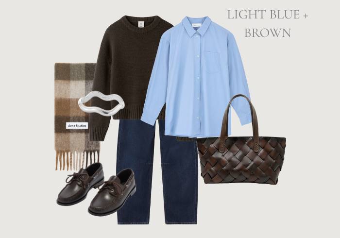 LIGHT BLUE + BROWN