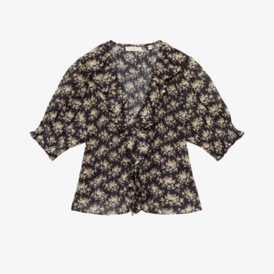 Henri Top Noir Rosier Floral - XS