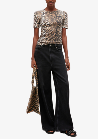 Leopard Rib T-shirt