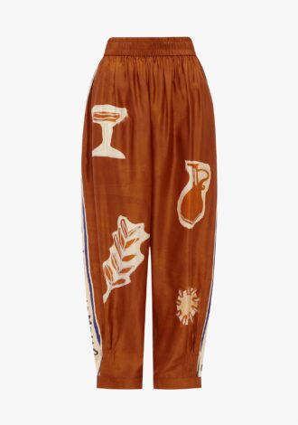 Soleil D’amour Tapered Silk Pant