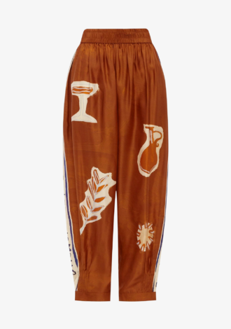 Soleil D’amour Tapered Silk Pant