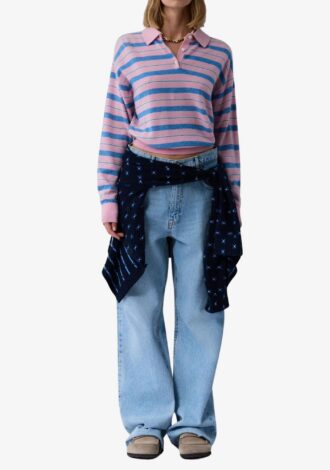 Collegiate Stripe Polo Daybreak