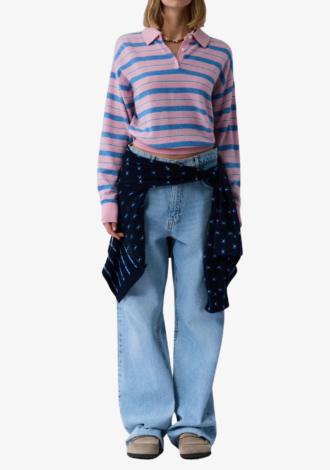 Collegiate Stripe Polo Daybreak