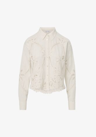 Aderes Eyelet Button-Down Shirt