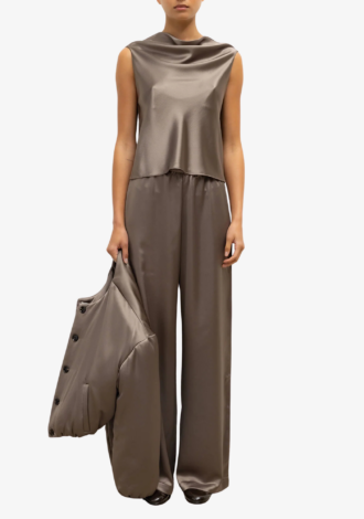 Barb Wide Leg Pant Taupe