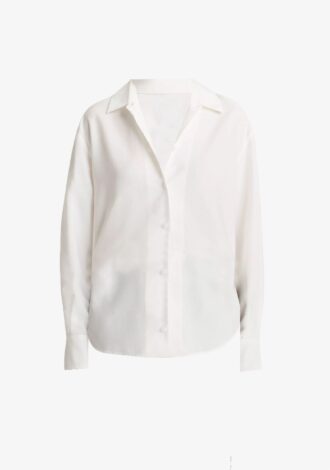 Refined Twill Covered-Button Shirt