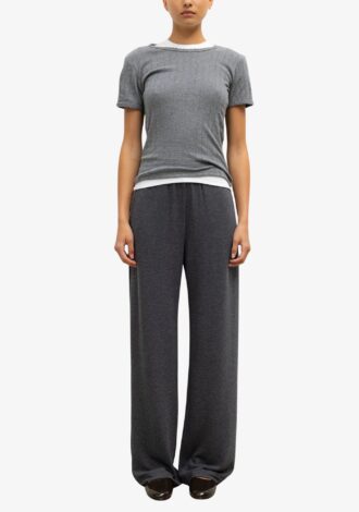 The Pointelle Slim Fit Tee Granite