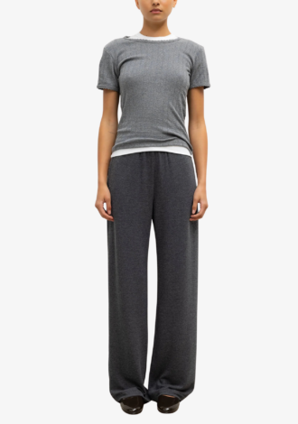 The Pointelle Slim Fit Tee Granite