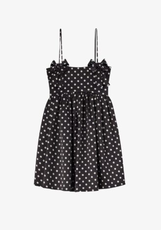 Polka Dot Satin Mini Dress