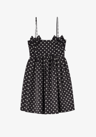 Polka Dot Satin Mini Dress