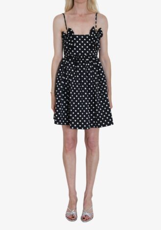 Polka Dot Satin Mini Dress