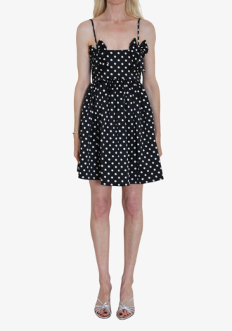 Polka Dot Satin Mini Dress