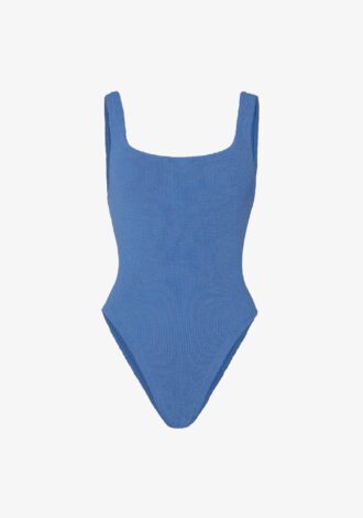 Square Neck Swim Metallic Denim