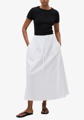 Drawcord Skirt White