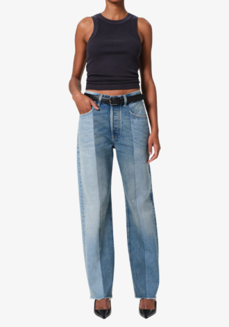 Isabel Rib Tank Charcoal