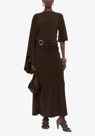 Joya Satin Twill Midi Dress