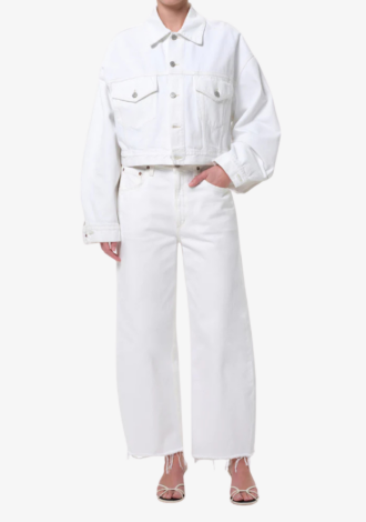 Low Curve Fray White