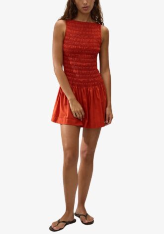 Maria Mini Dress Dusty Tomato
