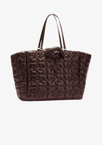 Quilted Re-Tech XXL Tote Brown