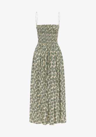 Shirred Bodice Dress Vine