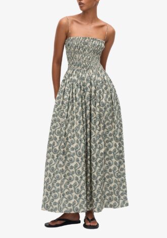 Shirred Bodice Dress Vine