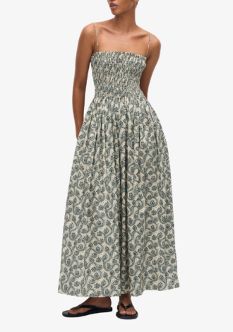 Shirred Bodice Dress Vine