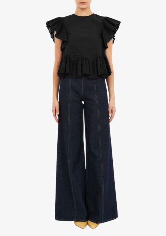 Veasna Flutter Sleeve Top