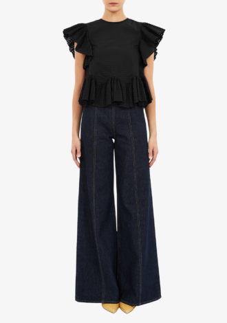 Veasna Flutter Sleeve Top