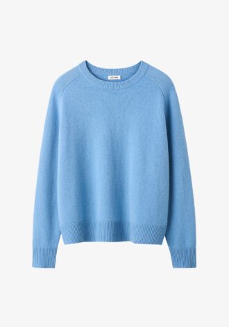 Boyfriend Crew Neck Sweater Azure