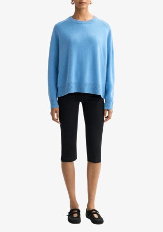 Boyfriend Crew Neck Sweater Azure