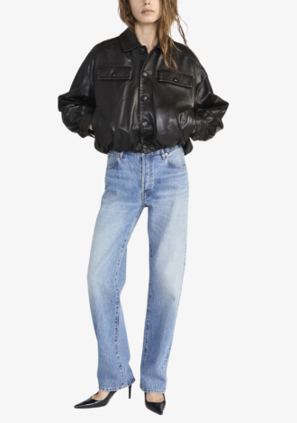 The Leather Bubble Jacket