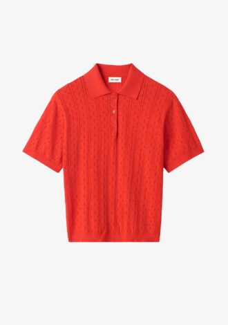 Pointelle Pique Polo